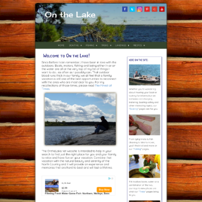 Home page On the Lake website
