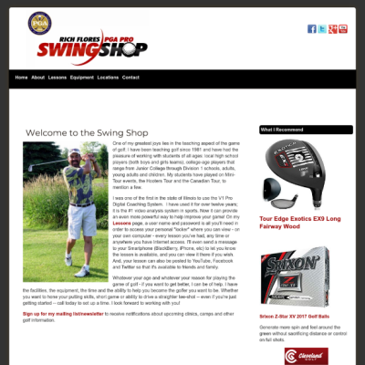 Home page Rich Flores Swing Shop Website