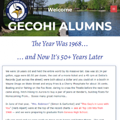 Home page GHS Class of '68 website